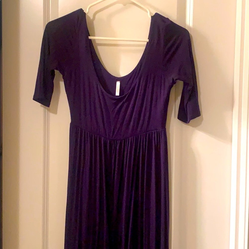 Pink Blush navy high waisted dress small
